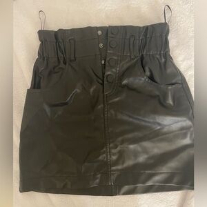 Black leather skirt from Zara